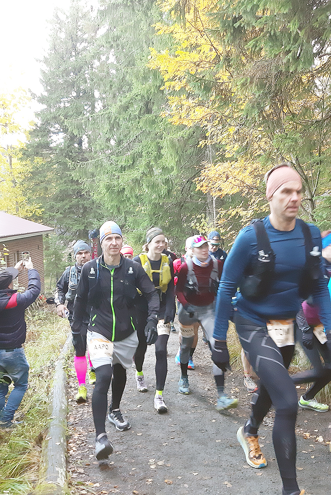 Kilpailutunnelma oli huipussaan, kun lähdettiin maratonille.